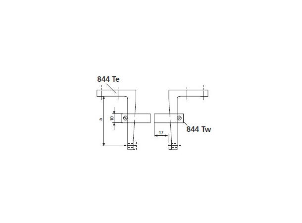 Mahr 4500022  844Te målearm 100 mm, par Multimar 